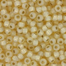 Miyuki rocailles Perlen 8/0 - Dyed cream silver lined alabaster 8-577